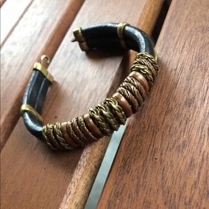 🧡Vintage leather & copper Cuff 🖤